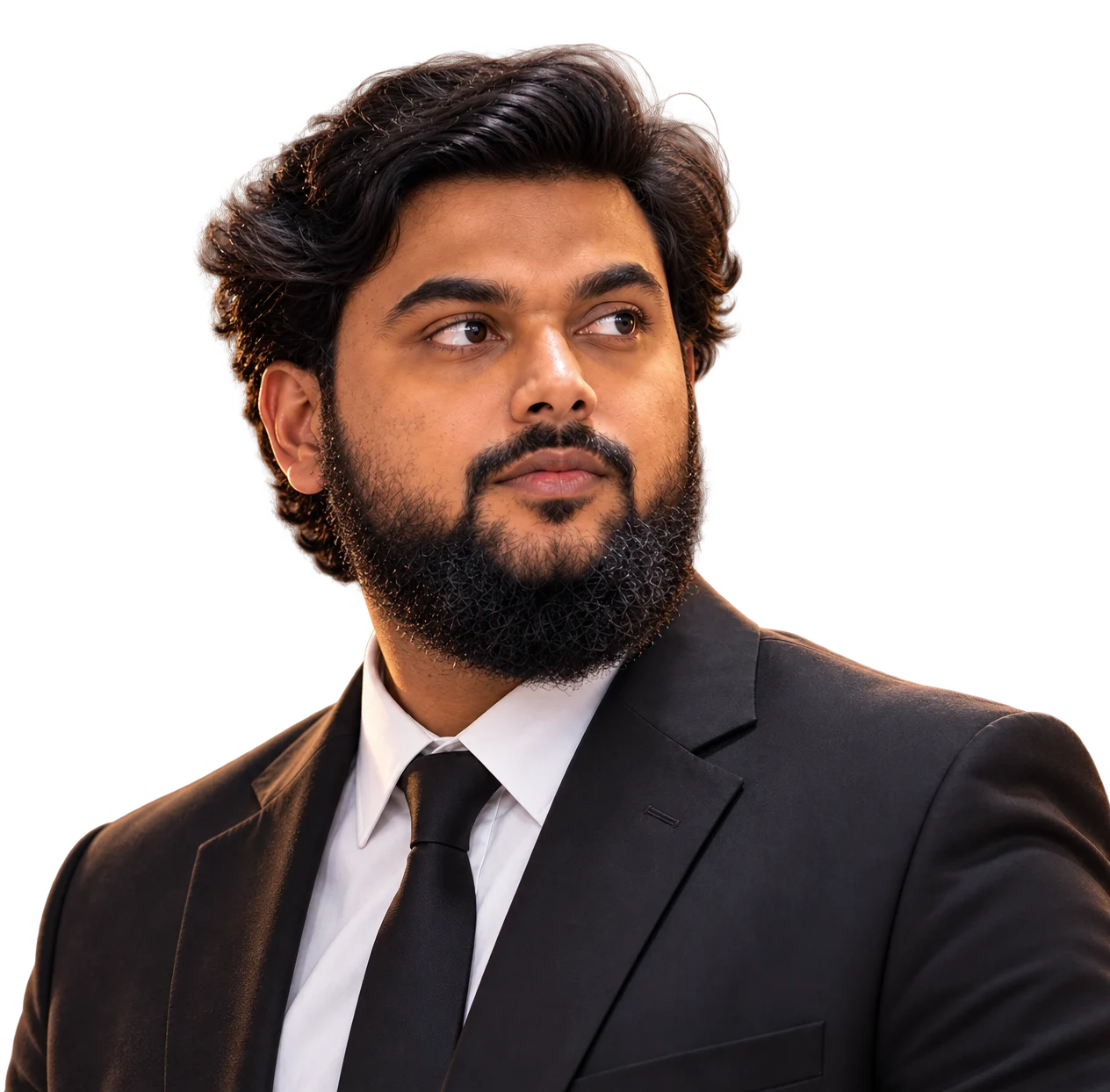 CA Faizan Khan in a dark suit and tie